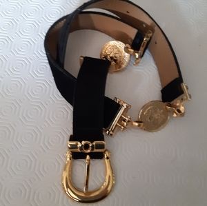 Vintage Black and Gold Women's Belt